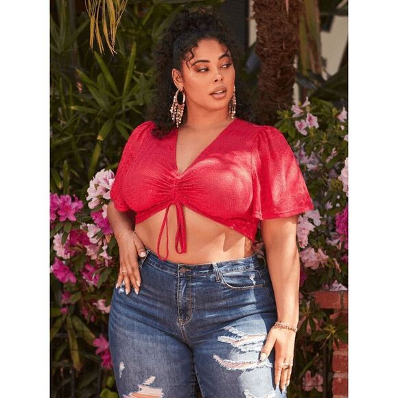 NWT Fashion to Figure Zuri Drawstring Top - Picture 2 of 2